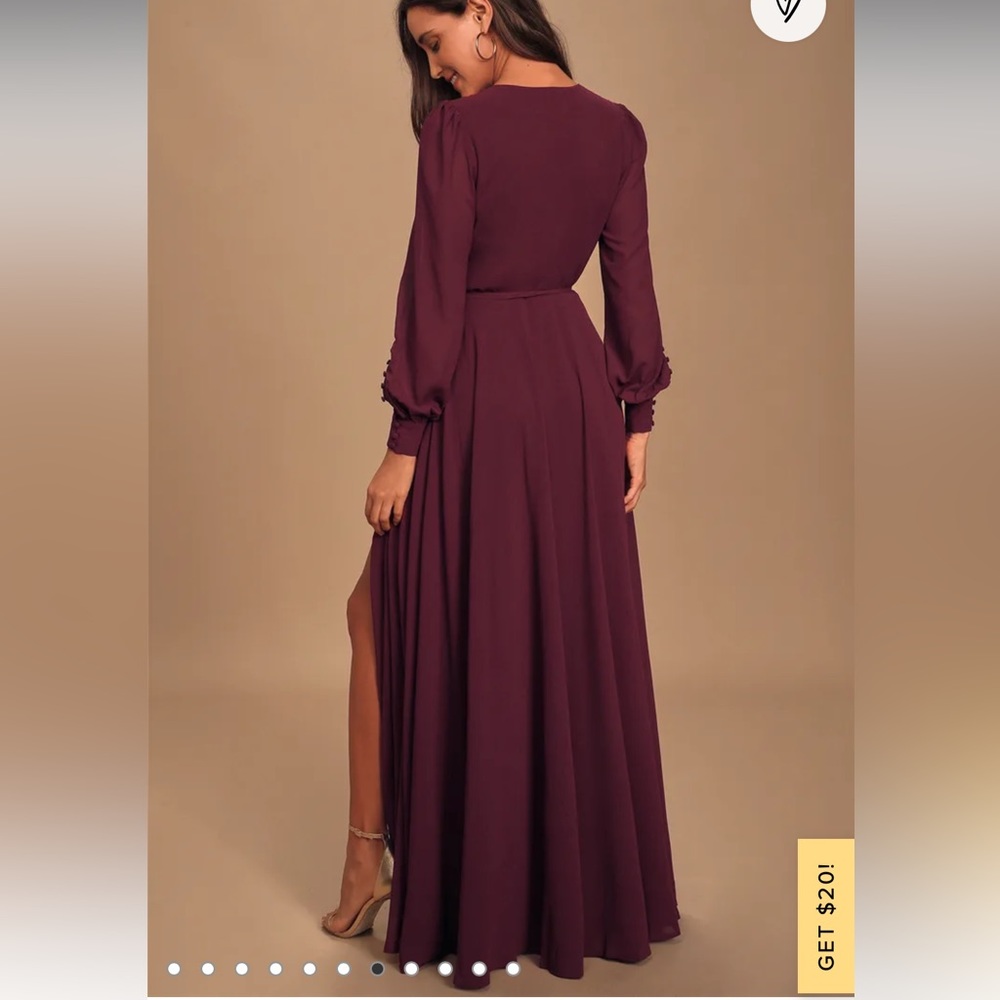 Lulus Burgundy Dress NWT - Picture 3 of 5